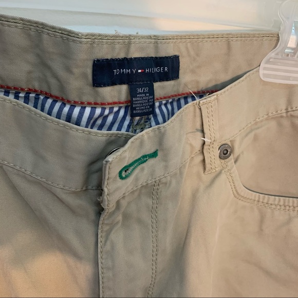 Tommy Hilfiger Men Timeless Khaki Straight Leg Chinos Fit Pants Size 34 - Picture 5 of 12